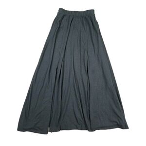 NEW Hot Topic Maxi Skirt Black 2 Slit Elastic Waist Pockets Goth Alternative XS